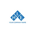 NLE letter logo design on WHITE background. NLE creative initials letter logo concept. Royalty Free Stock Photo