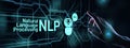 NLP natural language processing cognitive computing technology concept on virtual screen.