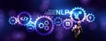NLP Natural language processing concept. Artificial intelligence neural network