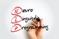 NLP - Neuro Linguistic Programming or Natural Language Processing acronym with marker, concept background