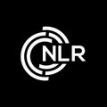 NLR letter logo design on black background.NLR creative initials letter logo concept.NLR vector letter design Royalty Free Stock Photo