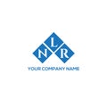 NLR letter logo design on WHITE background. NLR creative initials letter logo concept. Royalty Free Stock Photo