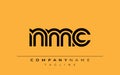 NMC Creative Unique Modern Letter Logo Design Royalty Free Stock Photo