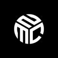 NMC letter logo design on black background. NMC creative initials letter logo concept. NMC letter design