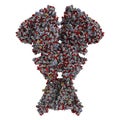 NMDA receptor ionotropic glutamate receptor. Structure of the human NMDAR, determined by cryo-EM. Tetrameric complex composed of