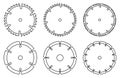 Combination saw blade. Thin line icons