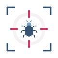 Bug target,Flat Vector icon which can easily modify or edit