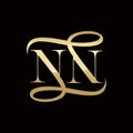 Nn logo , alphabet logo vector Royalty Free Stock Photo