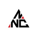 NNC triangle letter logo design with triangle shape. NNC triangle logo design monogram. NNC triangle vector logo template with red Royalty Free Stock Photo
