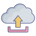 Cloud computing Fill Vector icon which can easily modify or edit