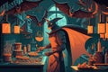 nning artworkSpooky Chef Bat Cooks Up Vector Art Magic AwardWinning Desig