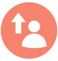 Man with up arrow, Betterment Isolated Vector Icon That can be very easily edit or modified.