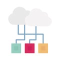 Cloud computing color vector icon which can easily modify or edit Royalty Free Stock Photo