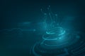 Nnovation tech sci fi concept background dynamic perspective design