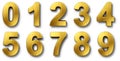 Nnumbers in gold Royalty Free Stock Photo