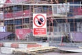 No access health and safety sign at building construction site fence Royalty Free Stock Photo