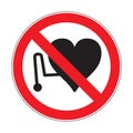 No access for persons with pacemakers