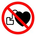 No Access For Persons With Pacemakers Symbol Sign, Vector Illustration, Isolate On White Background Label .EPS10