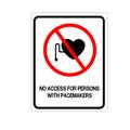 No Access For Persons With Pacemakers SymbolVector Illustration, Isolate On White Background Label .EPS10 Vector Illustration