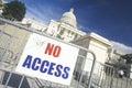 No Access Sign at the United States Capitol Building, Washington, D.C. Royalty Free Stock Photo