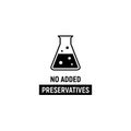 No added preservatives icon. Chemical artificial free food. No additives vector symbol logo