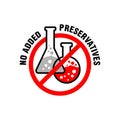 No added preservatives label for healthy products