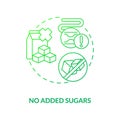 No added sugars concept icon