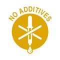 No additives or dye free yellow pictogram