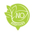 No additives sign for natural food products Royalty Free Stock Photo