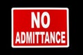 No Admittance