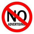 No advertising sign