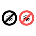 No agreement, deal icon. Simple glyph, flat  of Business ban, prohibition, embargo, interdict, forbiddance icons for UI and Royalty Free Stock Photo