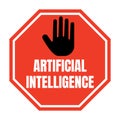 No AI artificial intelligence symbol icon Royalty Free Stock Photo
