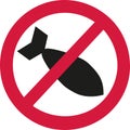 No air bombs in ban sign