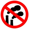 No air pollution vector sign