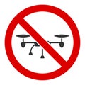 Flat Raster No Airdrone Icon