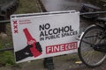 No Alchol Allowed Sign At The Oudezijds Voorburgwal Street Amsterdam The Netherlands 2020