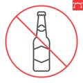 No alcohol line icon