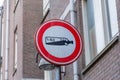 No alcohol sign in Amsterdam city Royalty Free Stock Photo