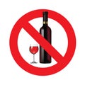 No alcohol sign Royalty Free Stock Photo