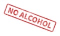 No Alcohol Stamp - Red Grunge Seal
