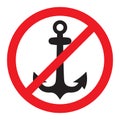 No anchor sign Royalty Free Stock Photo