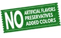 No artificial flavors, preservatives, added colors grunge rubber stamp