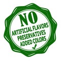 No artificial flavors, preservatives, added colors grunge rubber stamp