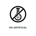 no artificial flavours icon. no artificial flavours concept symb Royalty Free Stock Photo
