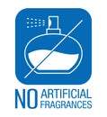 No Artificial Fragrances - Flat square stamp Royalty Free Stock Photo