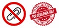 No Attachments Icon with Distress For Gentlemen Only Stamp