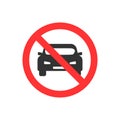 No auto. No parking, traffic sign Vector illustration.