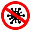 No bacterias vector symbol