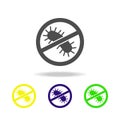 no bacterium color icon. Element of virus color icon. Premium quality graphic design color icon. Signs and symbols collection colo Royalty Free Stock Photo